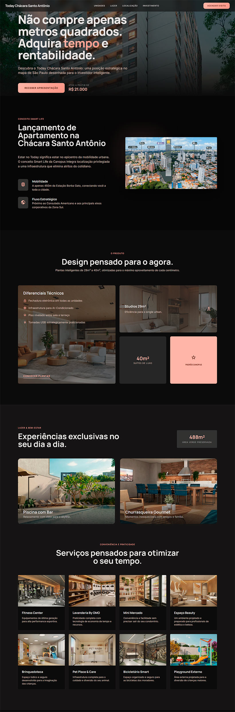 Landing Page para lançamento de apto. em SP